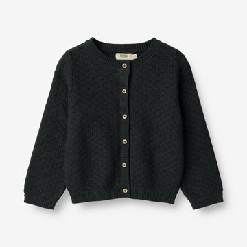 Wheat Main  Strik Cardigan Magnella Knitted Tops 1432 navy