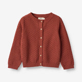 Wheat Strik Cardigan Magnella Knitted Tops 2072 red
