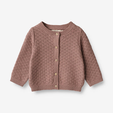 Wheat Main  Strik Cardigan Magnella | Baby Knitted Tops 1349 lavender rose