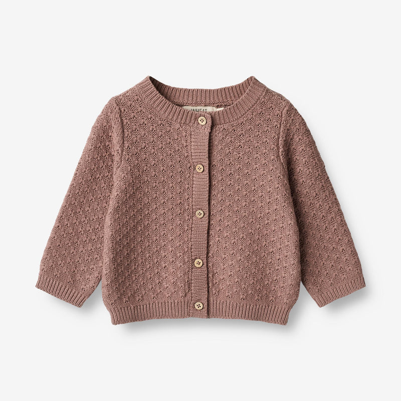 Wheat Strik Cardigan Magnella | Baby Knitted Tops 1349 lavender rose