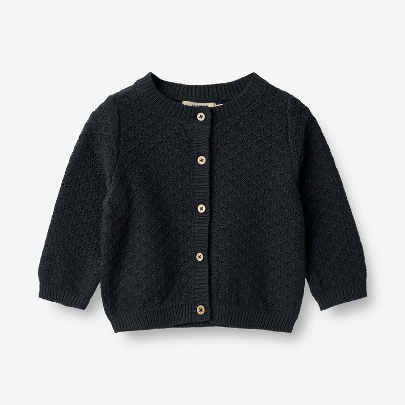 Wheat Main  Strik Cardigan Magnella | Baby Knitted Tops 1432 navy