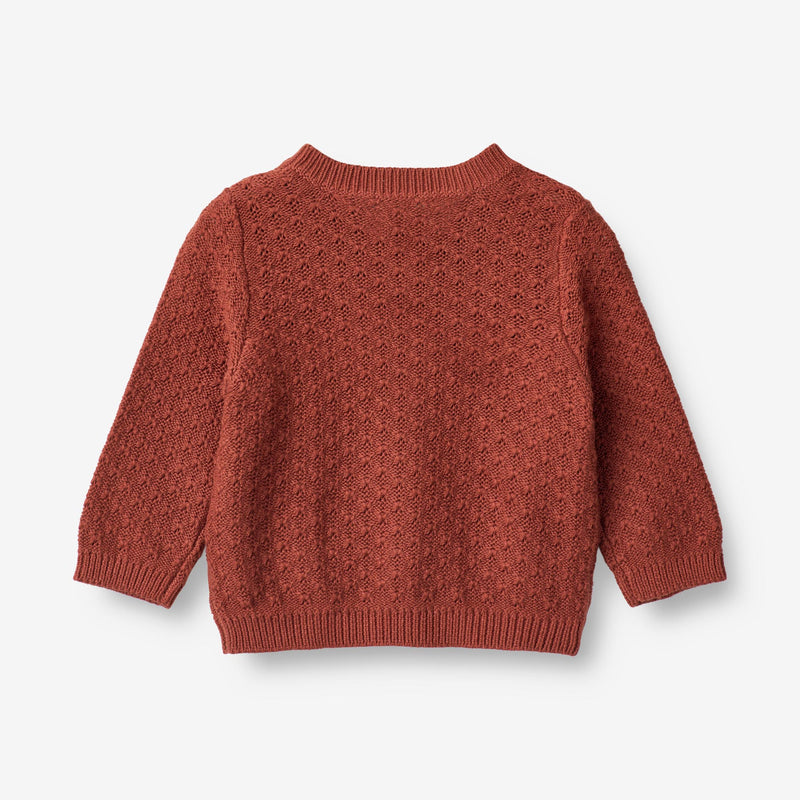 Wheat Main  Strik Cardigan Magnella | Baby Knitted Tops 2072 red