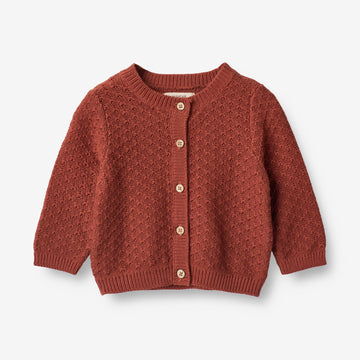 Wheat Main  Strik Cardigan Magnella | Baby Knitted Tops 2072 red