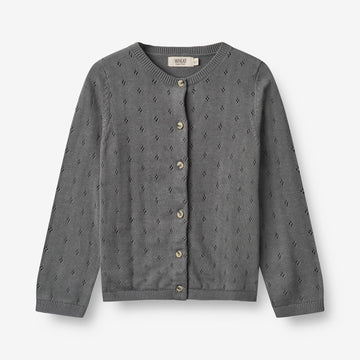 Wheat Main  Strik Cardigan Maia Knitted Tops 1525 autumn sky