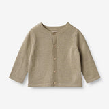 Wheat Strik Cardigan Sølve | Baby Knitted Tops 3239 beige stone
