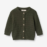 Wheat Main  Strik Cardigan Villy | Baby Knitted Tops 1687 forest night