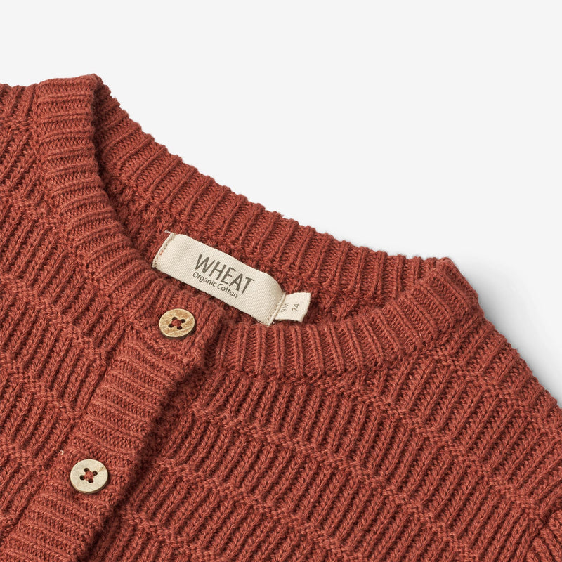 Wheat Main  Strik Cardigan Villy | Baby Knitted Tops 2072 red