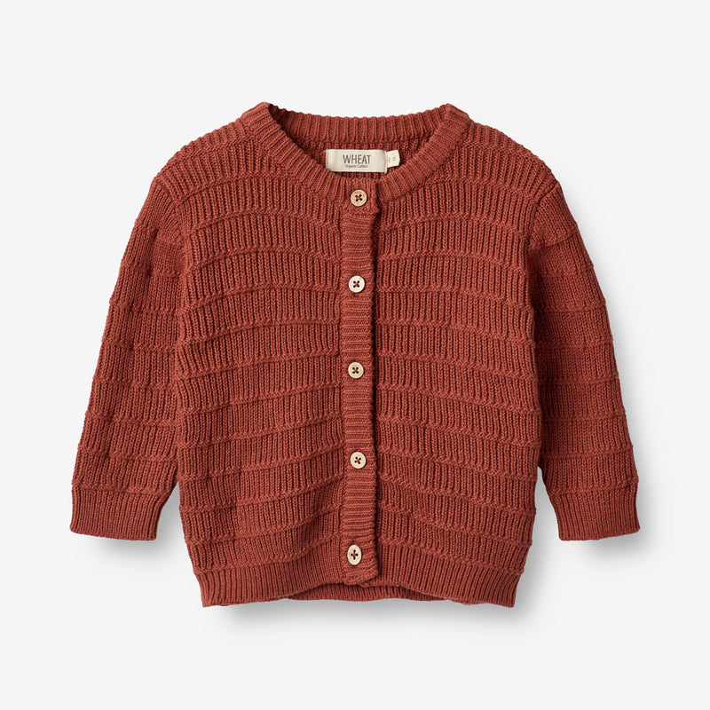 Wheat Main  Strik Cardigan Villy | Baby Knitted Tops 2072 red