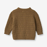 Wheat Main  Strik Cardigan Villy | Baby Knitted Tops 4143 green bark