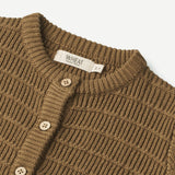 Wheat Main  Strik Cardigan Villy | Baby Knitted Tops 4143 green bark