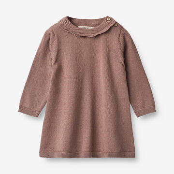 Wheat Main  Strik Kjole Nannie | Baby Dresses 1349 lavender rose