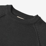 Wheat Strik Pullover Benja Knitted Tops 0031 black beige stripe