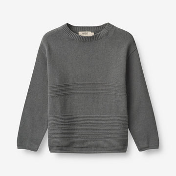 Wheat Main  Strik Pullover Gunnar Knitted Tops 1525 autumn sky