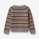 Wheat Main  Jacquard Strik Pullover Mimi Knitted Tops 9404 multi lavender