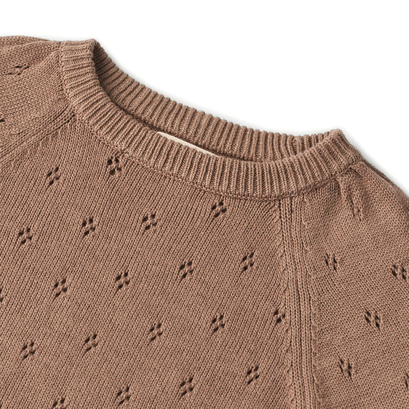 Wheat Strik Pullover Mira Knitted Tops 3004 cocoa brown