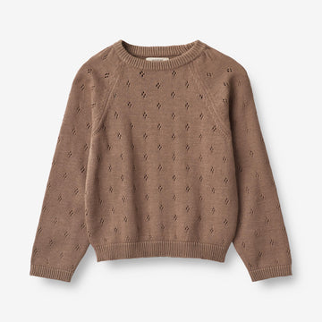 Wheat Main  Strik Pullover Mira Knitted Tops 3004 cocoa brown