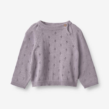 Wheat Main  Strik Pullover Mira | Baby Knitted Tops 1346 lavender