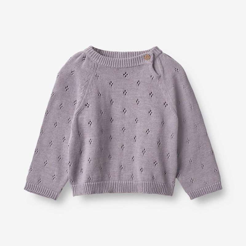 Wheat Strik Pullover Mira | Baby Knitted Tops 1346 lavender
