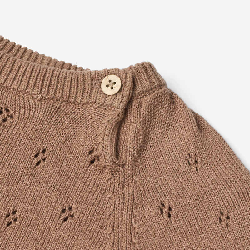 Wheat Main  Strik Pullover Mira | Baby Knitted Tops 3004 cocoa brown