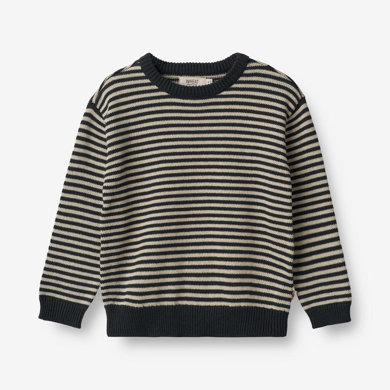 Wheat Main  Strik Pullover Morgan Knitted Tops 1433 navy stripe