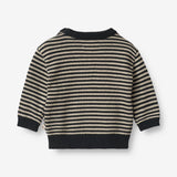 Wheat Main  Strik Cardigan Morgan | Baby Knitted Tops 1433 navy stripe