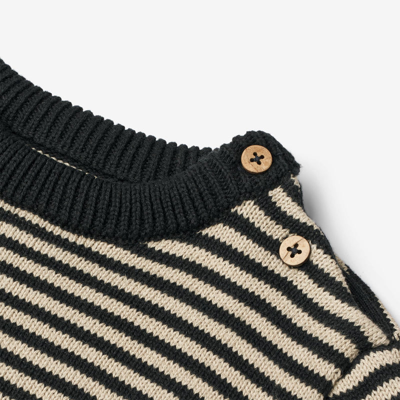 Wheat Main  Strik Cardigan Morgan | Baby Knitted Tops 1433 navy stripe