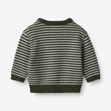 Wheat Main  Strik Cardigan Morgan | Baby Knitted Tops 1686 forest night stripe