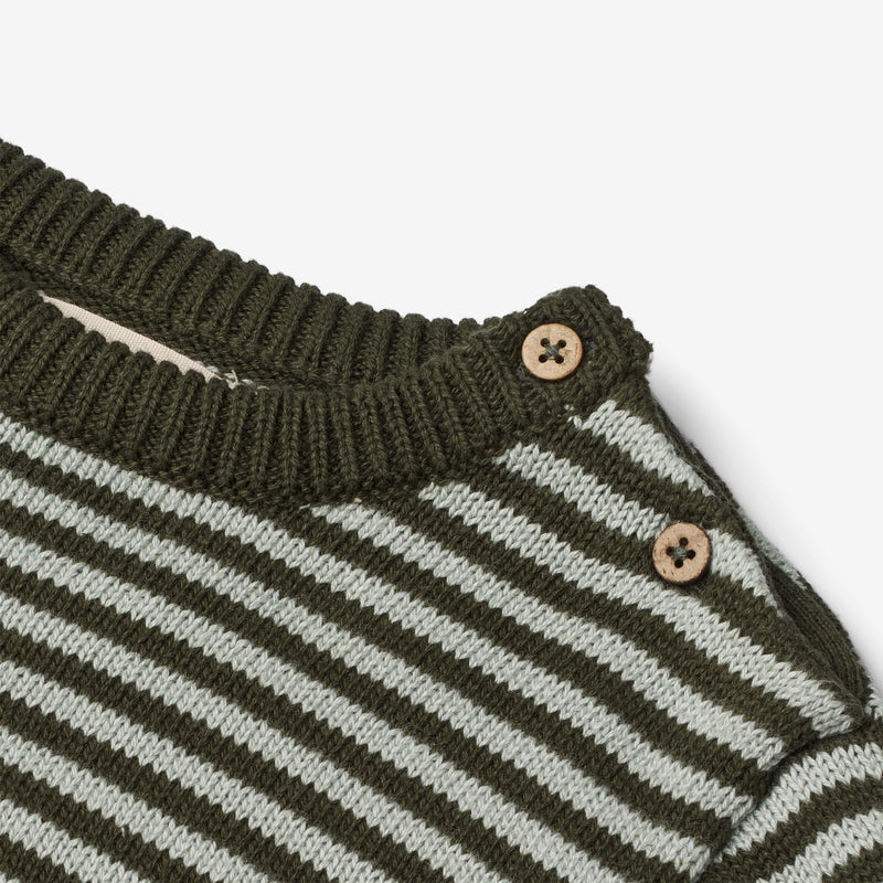 Wheat Main  Strik Cardigan Morgan | Baby Knitted Tops 1686 forest night stripe