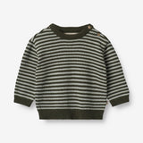 Wheat Main  Strik Cardigan Morgan | Baby Knitted Tops 1686 forest night stripe