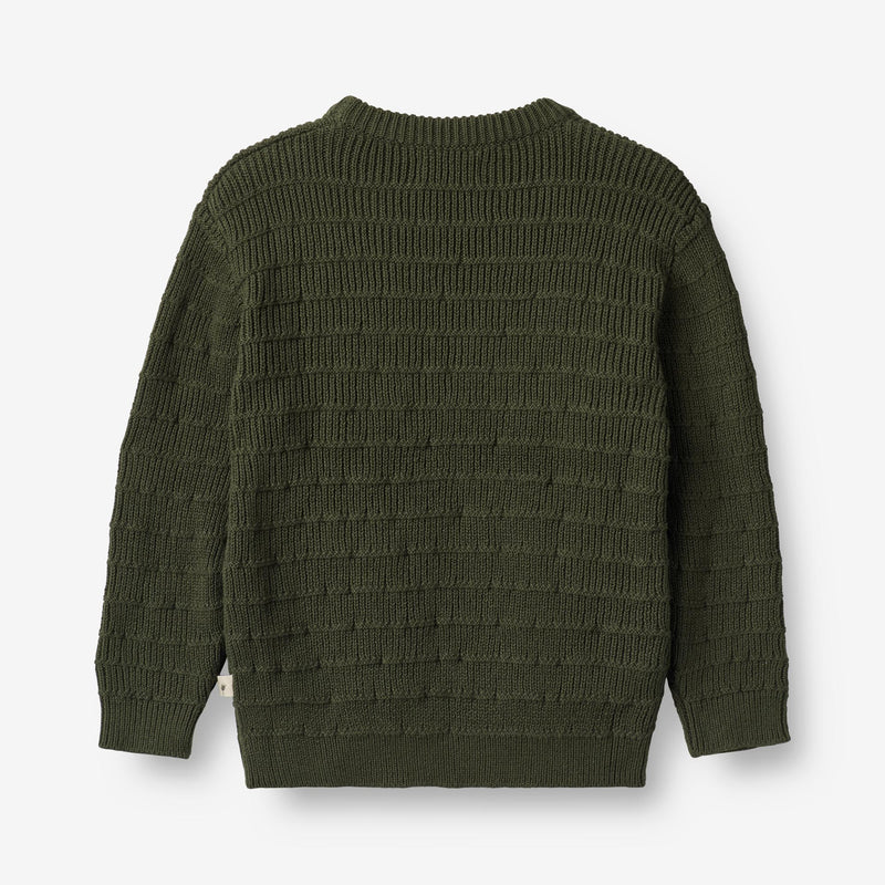 Wheat Main  Strik Pullover Petro Knitted Tops 1687 forest night