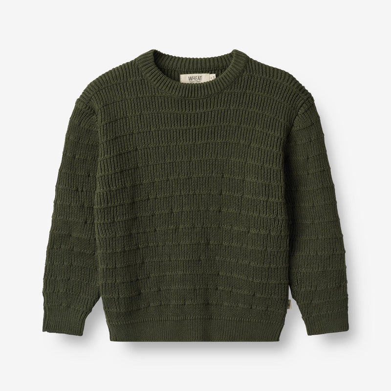 Wheat Main  Strik Pullover Petro Knitted Tops 1687 forest night