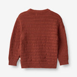 Wheat Main  Strik Pullover Petro Knitted Tops 2072 red