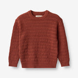 Wheat Main  Strik Pullover Petro Knitted Tops 2072 red