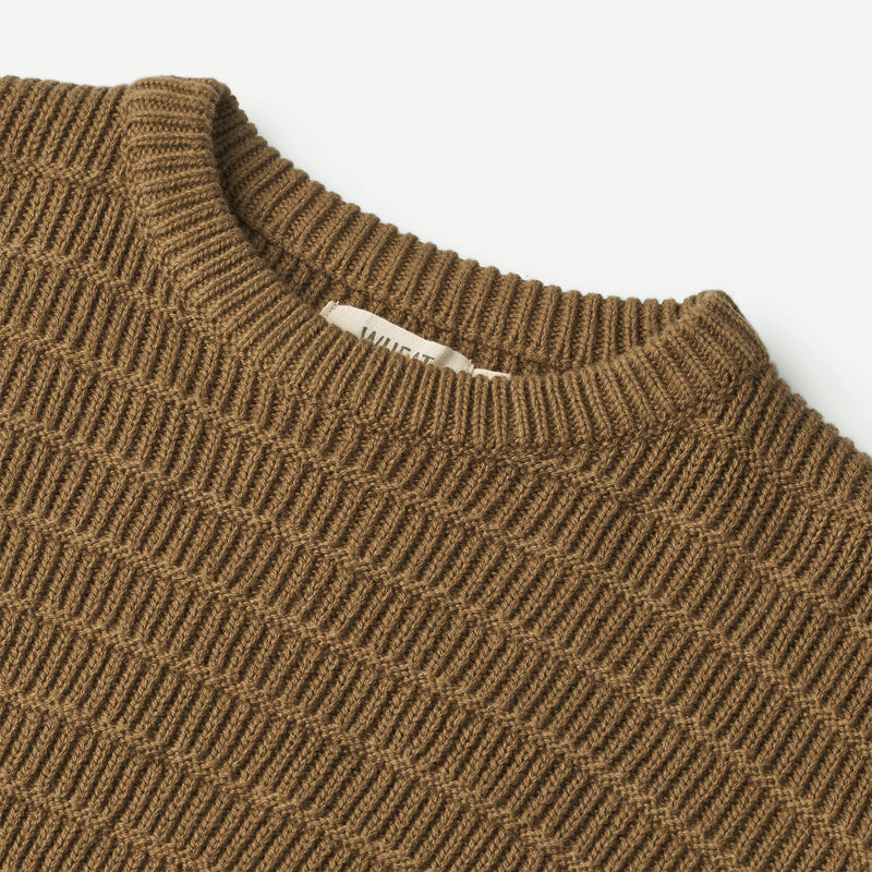 Wheat Main  Strik Pullover Petro Knitted Tops 4143 green bark