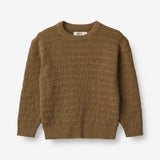 Wheat Main  Strik Pullover Petro Knitted Tops 4143 green bark