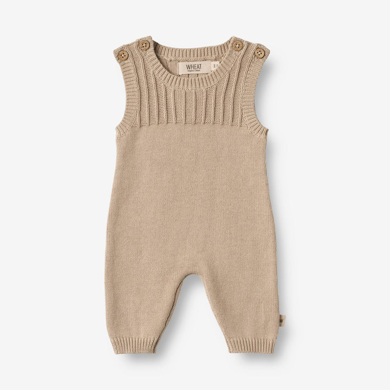 Wheat Main  Strik Buksedragt Vigge | Baby Suit 3231 soft beige