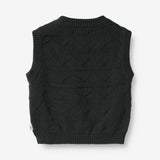 Wheat Main  Strik Vest Bobby | Baby Knitted Tops 1432 navy