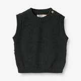 Wheat Main  Strik Vest Bobby | Baby Knitted Tops 1432 navy