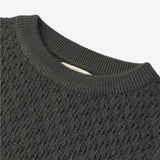 Wheat Main  Strik Vest Saga Knitted Tops 0025 black coal