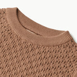 Wheat Main  Strik Vest Saga Knitted Tops 2121 berry dust