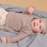 Wheat Main Knit Wraparound Cleo Cardigan 9711 grey moon