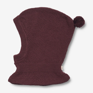Wheat Outerwear Strik Elefanthue Pomi | Baby Outerwear acc. 2118 aubergine