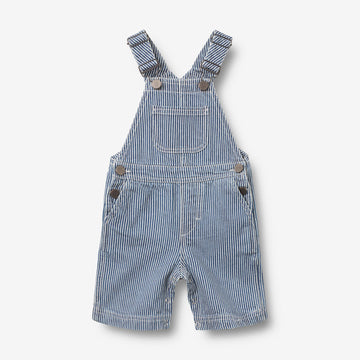 Wheat Main Kort Smækbuks Lykke Overall 1185 denim stripe