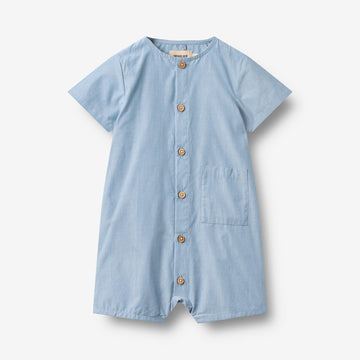 Wheat Main Kort Sommerdragt Frederik Playsuit 9633 blue chambrey