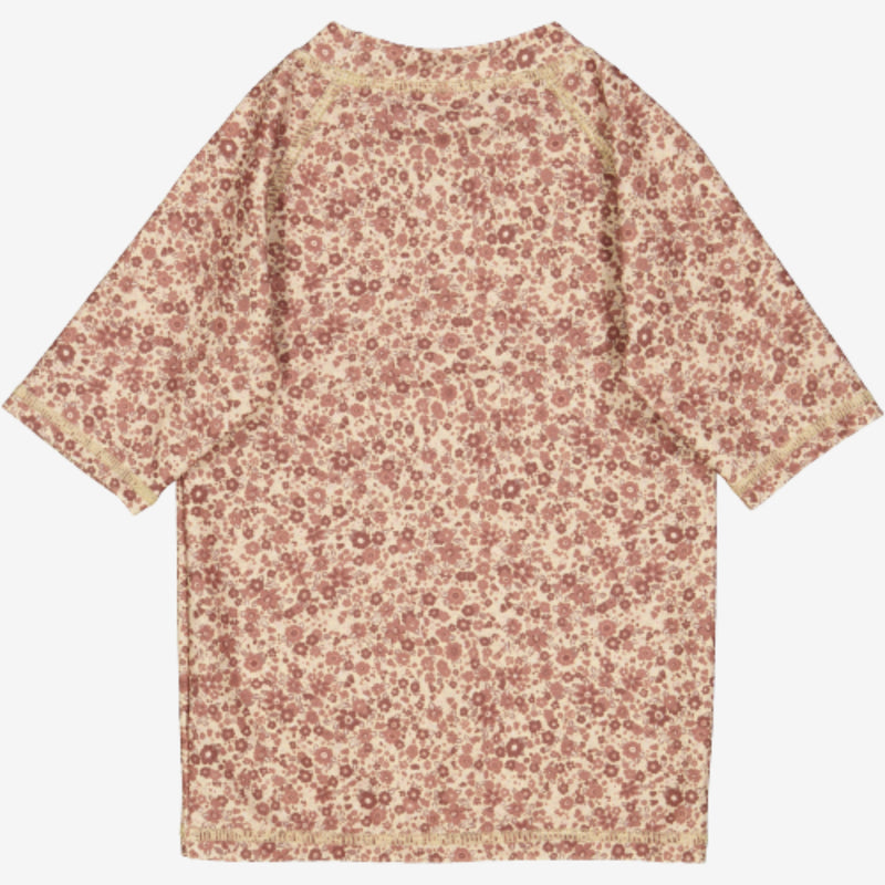 Wheat Kortærmet Bade T-shirt Jackie Swimwear 2073 red flower meadow