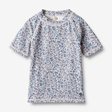 Wheat Main   Kortærmet Bade T-shirt Jackie Swimwear 1301 blue flower meadow