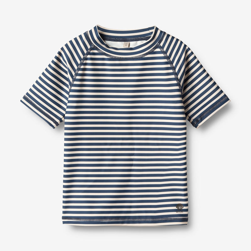 Wheat Main   Kortærmet Bade T-shirt Jackie Swimwear 1325 indigo stripe