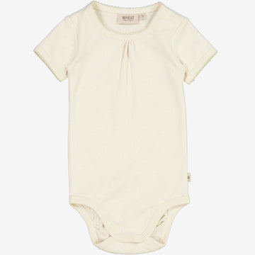 Wheat Main  Kortærmet Blonde Body Underwear/Bodies 3129 eggshell 