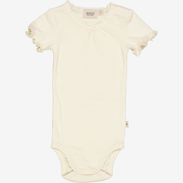 Wheat Main  Kortærmet Blonde Rib Body Underwear/Bodies 3129 eggshell 