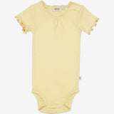 Wheat Kortærmet Blonde Rib Body Underwear/Bodies 5106 yellow dream